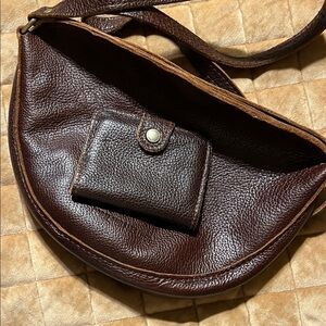 Portland Leather Dark Brown Crossbody Bag